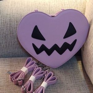 Em&Sprout Jack O' Lantern Heart Convertible Purse/ Backpack